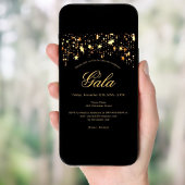 ブラックゴールドの星が輝く 年間会社ガラ 招待状