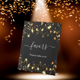 ブラックゴールドの星 ゲストパーティーの景品 台座サイン