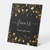 ブラックゴールドの星 ゲストパーティーの景品 台座サイン (正面)