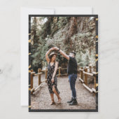 ブラックゴールドの流体インクの写真の結婚式 招待状 (裏面)