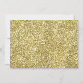 ブラックゴールドの独身最後の女友達パーティー招待状 グリッター 招待状 (裏面)