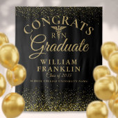 ブラックゴールドの看護師学校卒業写真用背景 タペストリー