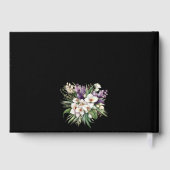 ブラックゴールドの紫の花の写真 追悼メモリアル ゲストブック (裏面)