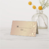 ブラックゴールドの結婚式プレイスカード プレイスカード (正面)