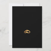 ブラックゴールドの結婚式詳細カード カード (裏面)