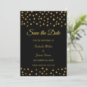 ブラックゴールドの結婚式 Save the Date 招待状 (スタンド正面)