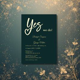 ブラックゴールドの結婚式 Yes We Do 箔招待状