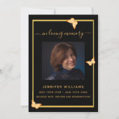 ブラックゴールドの蝶の写真 Funeral プログラム (正面)