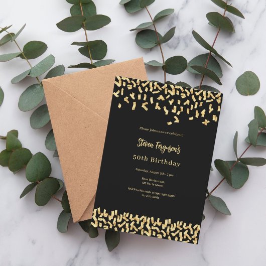 ブラックゴールドの誕生日 招待状