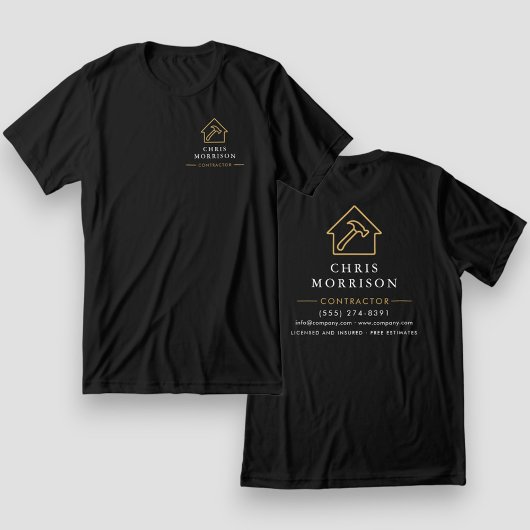 ブラックゴールドの請負業者住宅修理 トライブレンドTシャツ