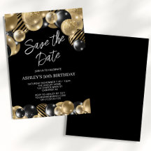 ブラックゴールドの50歳の誕生日 Save the Date