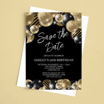 ブラックゴールドの50歳の誕生日 Save the Date