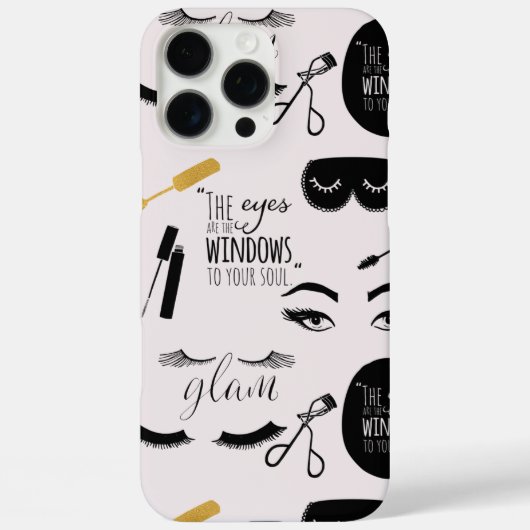 ブラックゴールドまつげ 華やか 誕生日 Case-Mate iPhoneケース (裏面)