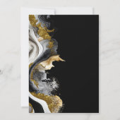 ブラックゴールドアゲート大理石 ウェディング セーブ・ザ・デート (裏面)