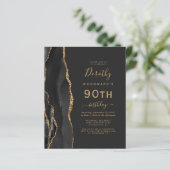 ブラックゴールドアゲート ダーク 90歳の誕生日招待状 (スタンド正面)