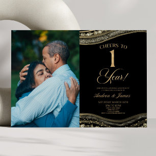 ブラックゴールドアゲート 結婚1周年記念パーティー 招待状