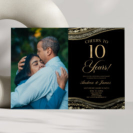 ブラックゴールドアゲート 結婚10周年記念パーティー 招待状