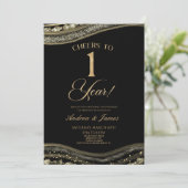 ブラックゴールドアゲート 1周年結婚記念日パーティー 招待状 (スタンド正面)