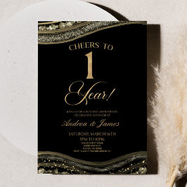 ブラックゴールドアゲート 1周年結婚記念日パーティー 招待状