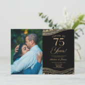 ブラックゴールドアゲート 75周年結婚記念日パーティー 招待状 (スタンド正面)