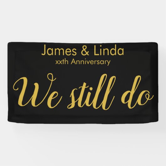 ブラックゴールドアニバーサリー パーティー 誓い更新 背景 横断幕 (横)
