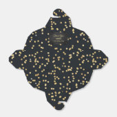 ブラックゴールドイエローのグリッターパーティー フェイバーボックス (折り畳みなし)