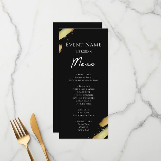 ブラックゴールドイベントメニュー メニュー (正面/裏面インサイチュ)