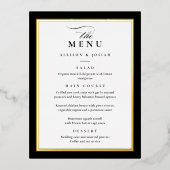 ブラックゴールドエレガントフォイルのメ結婚ニュー 箔シーズンポストカード (正面)