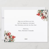 ブラックゴールドオーナメント植物写真 クリスマス (裏面)