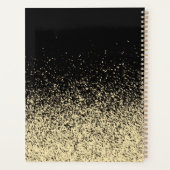 ブラックゴールドグリッターガーリー モノグラム プランナー手帳 (裏面)