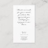 ブラックゴールドグリッターランジェリーブティック ご利用ありがとうございます 割引カード (裏面)