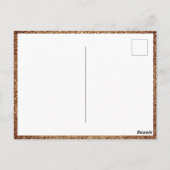 ブラックゴールドグリッター フォト バースデー サンクス ポストカード (裏面)