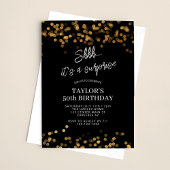 ブラックゴールドサプライズ 50歳の誕生日 招待状