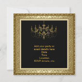 ブラックゴールドシャンデリア ビジネス グランドオープニング 招待状 (裏面)