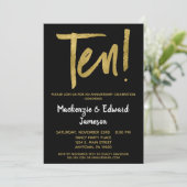 ブラックゴールドスクリプト 10周年招待状 招待状 (スタンド正面)