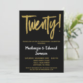 ブラックゴールドスクリプト 20周年招待状 招待状 (スタンド正面)