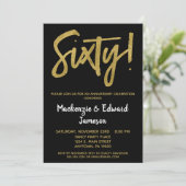 ブラックゴールドスクリプト 60周年招待状 招待状 (スタンド正面)