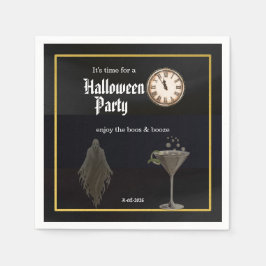 ブラックゴールドタイムのボーズとブーズハロウィンパーティー スタンダードカクテルナプキン