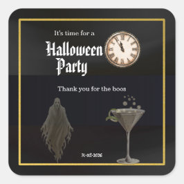 ブラックゴールドタイム お化けとお酒のハロウィンパーティー スクエアシール