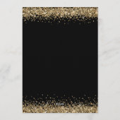 ブラックゴールドダイヤモンド 80歳の誕生日パーティー招待状 招待状 (裏面)