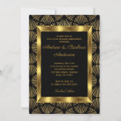 ブラックゴールドデコ写真 50周年結婚記念日 招待状 (裏面)