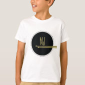 ブラックゴールドドラマーモノグラム Tシャツ (正面)