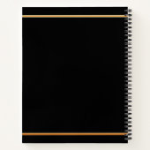 ブラックゴールドネームスクリプトミニマリスト ノートブック (裏面)