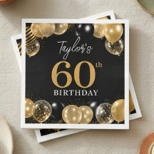 ブラックゴールドバルーン 60歳の誕生日