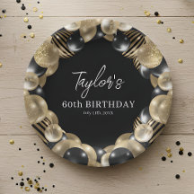 ブラックゴールドバルーン 60歳の誕生日