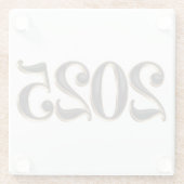 ブラックゴールドフェイクフォイル2025年ガラスコースター ガラスコースター (裏面)