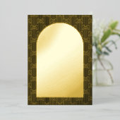 ブラックゴールドフォイルカードの日付を保存 箔招待状 (立ち正面)