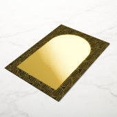 ブラックゴールドフォイルカードの日付を保存 箔招待状 (回転した状態)