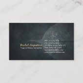 ブラックゴールドフォイルコラージヨガ瞑想インストラクター 名刺 (裏面)