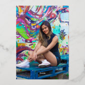 ブラックゴールドフォイルボタニカルキンセアニラ招待状 箔シーズンカード (裏面)